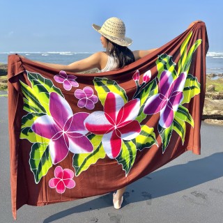 Rayon sarongs pareo unique hand painted originally made in bali by balinese artisans